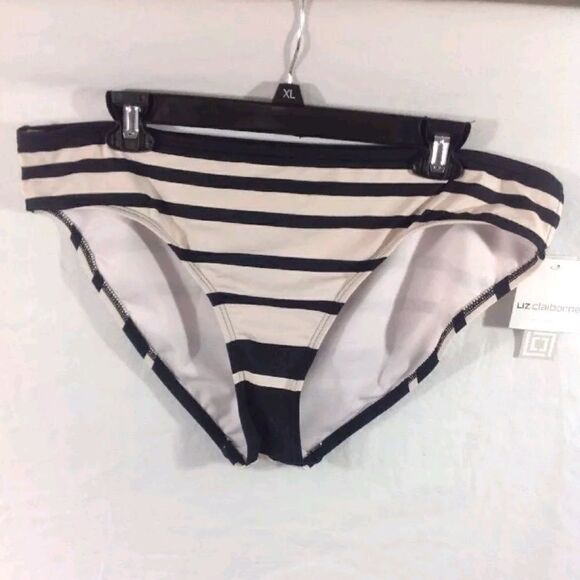 Liz Claiborne 16 swimsuit bottom nwt striped - Picture 1 of 3